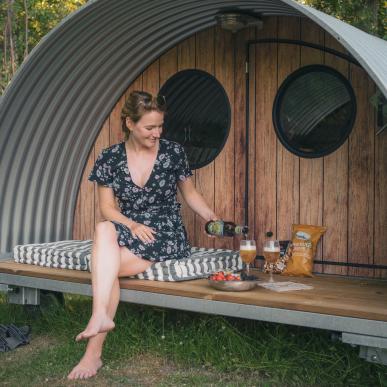 Velankommet hos Nivå Camping kan du tage en hvil